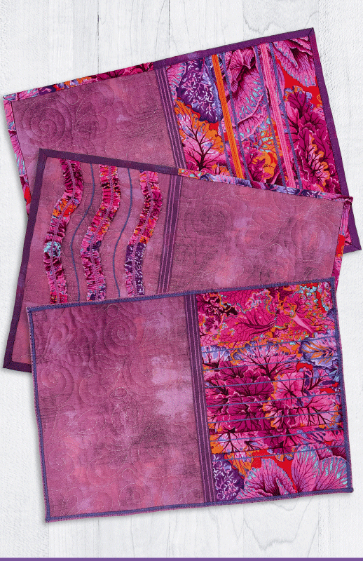 Quilted Placemats — serger pattern by Barbara Goldkorn